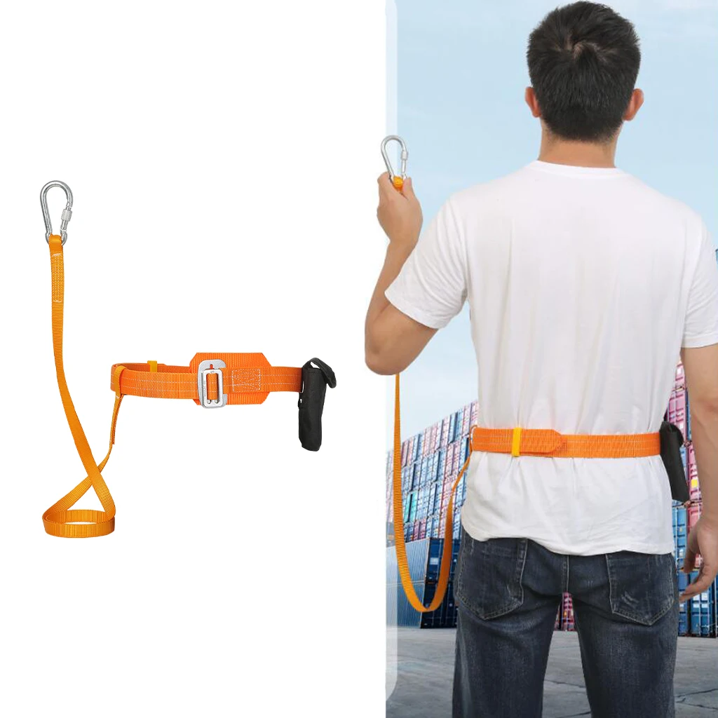 Belt with Lanyard Fall Protection Personal Outdoor Work Belt Fall Arrest Kit Equipment Protective Gear Harness