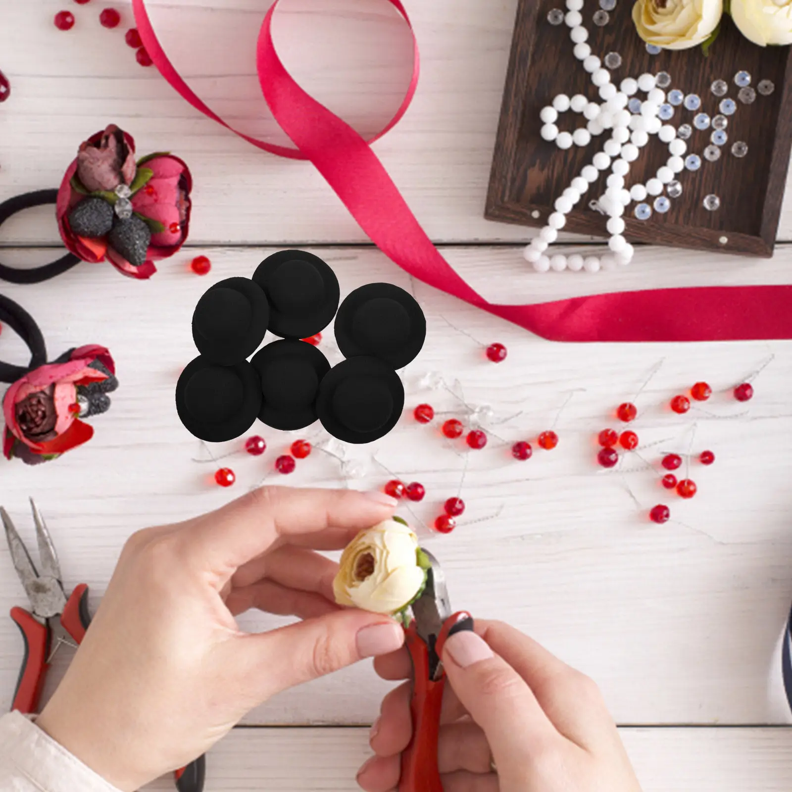 10 Piezas de Mini Sombreros de Espuma EVA, Suministros para Manualidades, Pequeños Accesorios de Sombrero para Decoración de Casas de Muñecas, Accesorios para Pintar y Teñir