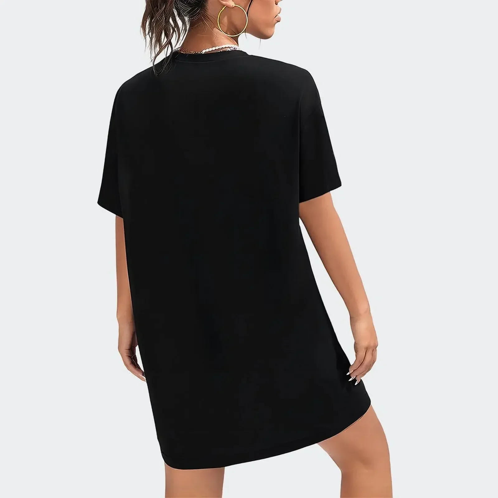 المرأة قصيرة الأكمام المتضخم المألوف عارضة شجرة عيد الميلاد طباعة تي شيرت امرأة الملابس س الرقبة المحملة تي شيرت #6