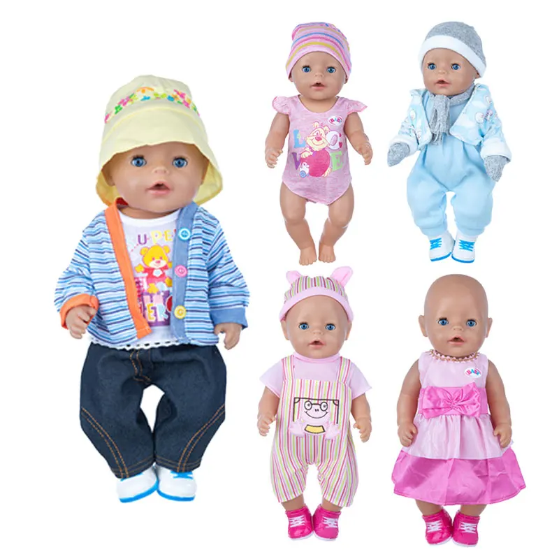 

2023 New Suit Fit For 43cm Baby Doll 17inch Born Babies Doll Clothes，Doll accessories, children's birthday gifts