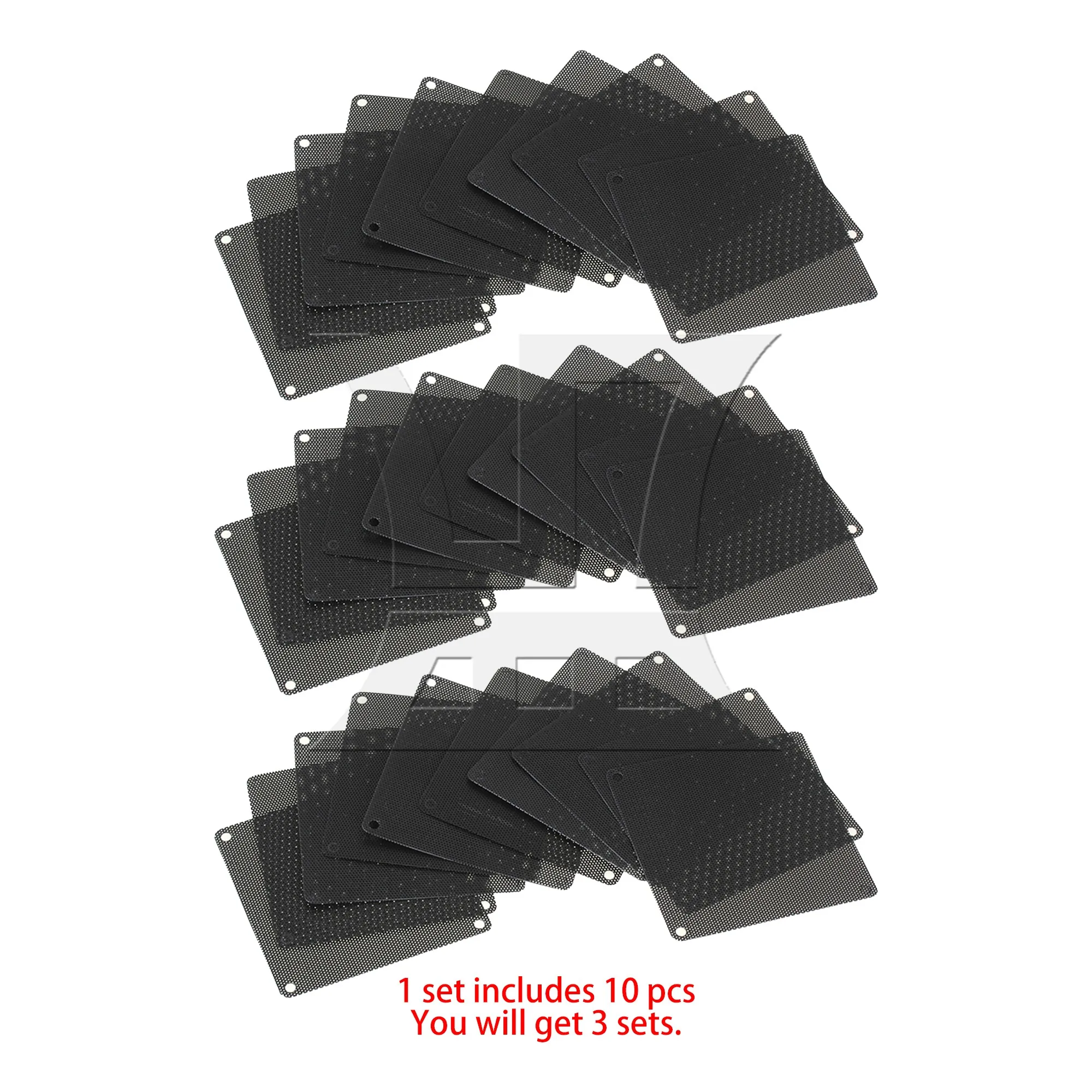 

BQLZR 30pcs Plastic PC Fan Filter Grills 9cm Black for Home Computer Cases