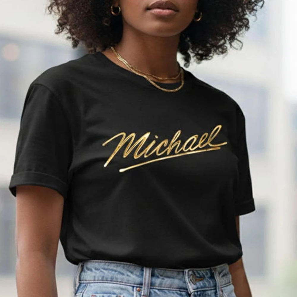2026 MJ Michael Movie Shirt King of Pop Tribute Music Gift Tee Vintage 90s Styles Beat It T-shirt Short Sleeve Trendy Tops Gift
