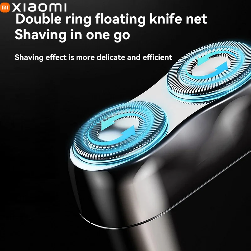 Xiaomi المحمولة الكهربائية الحلاقة الحلاقة أداة تهذيب اللحية ماكينة حلاقة مزدوجة الرأس الرجال اللحية IPX7 مقاوم للماء جيب هدايا عيد الحب