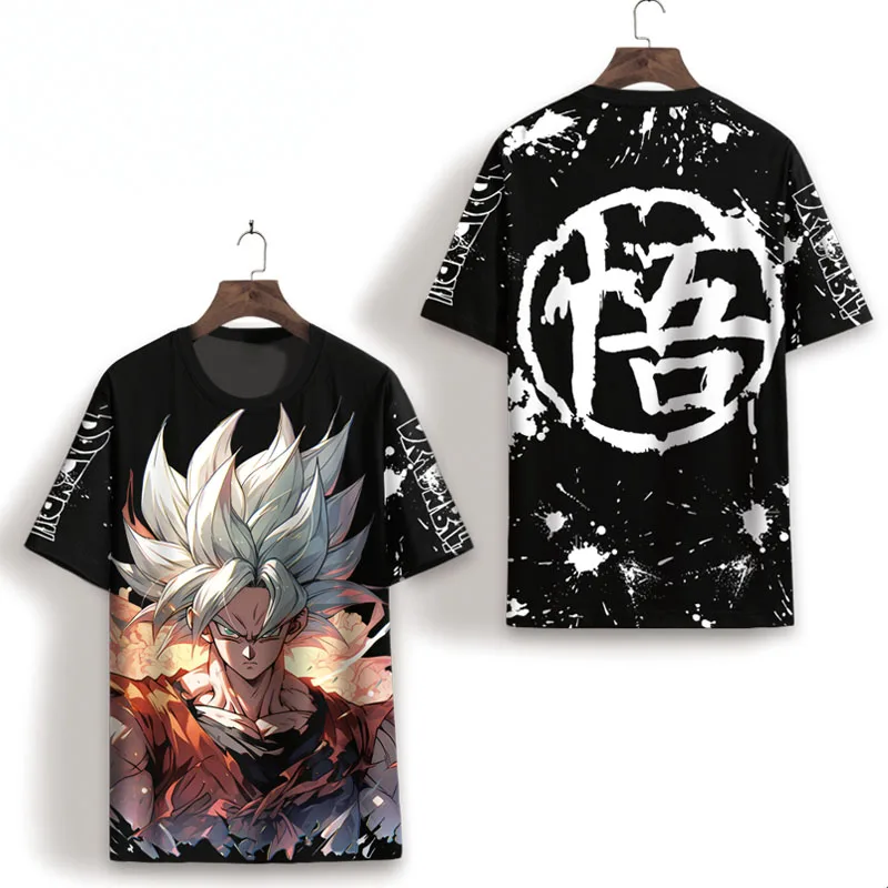 

Лето 25, хит продаж, новая анимационная футболка Dragon Ball Sun Wukong с 3D принтом Kakarote, двумерная дышащая футболка с короткими рукавами