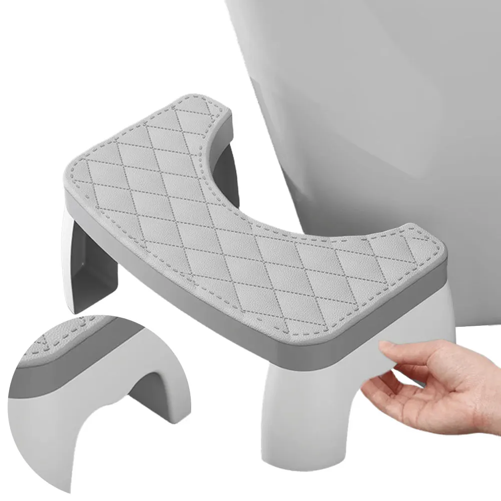 Toilet Stool Non-Slip Poop Stool Portable Toilet Seat Stool Removable Home Adult Bathroom Accessories