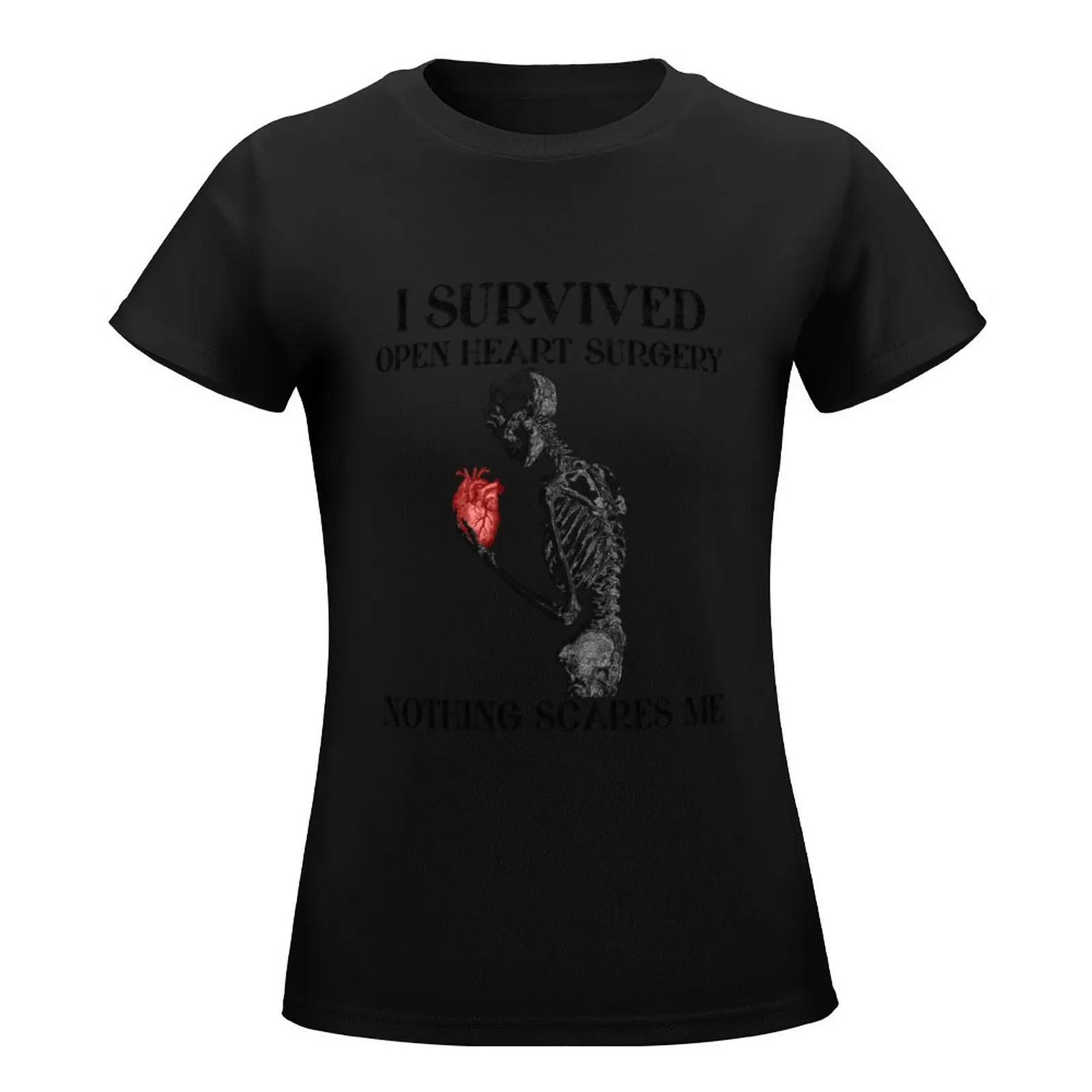 I Survived Open Heart Surgery Survivor Gift T-Shirt tops aesthetic clothes cute clothes korean fashion Women's clothing