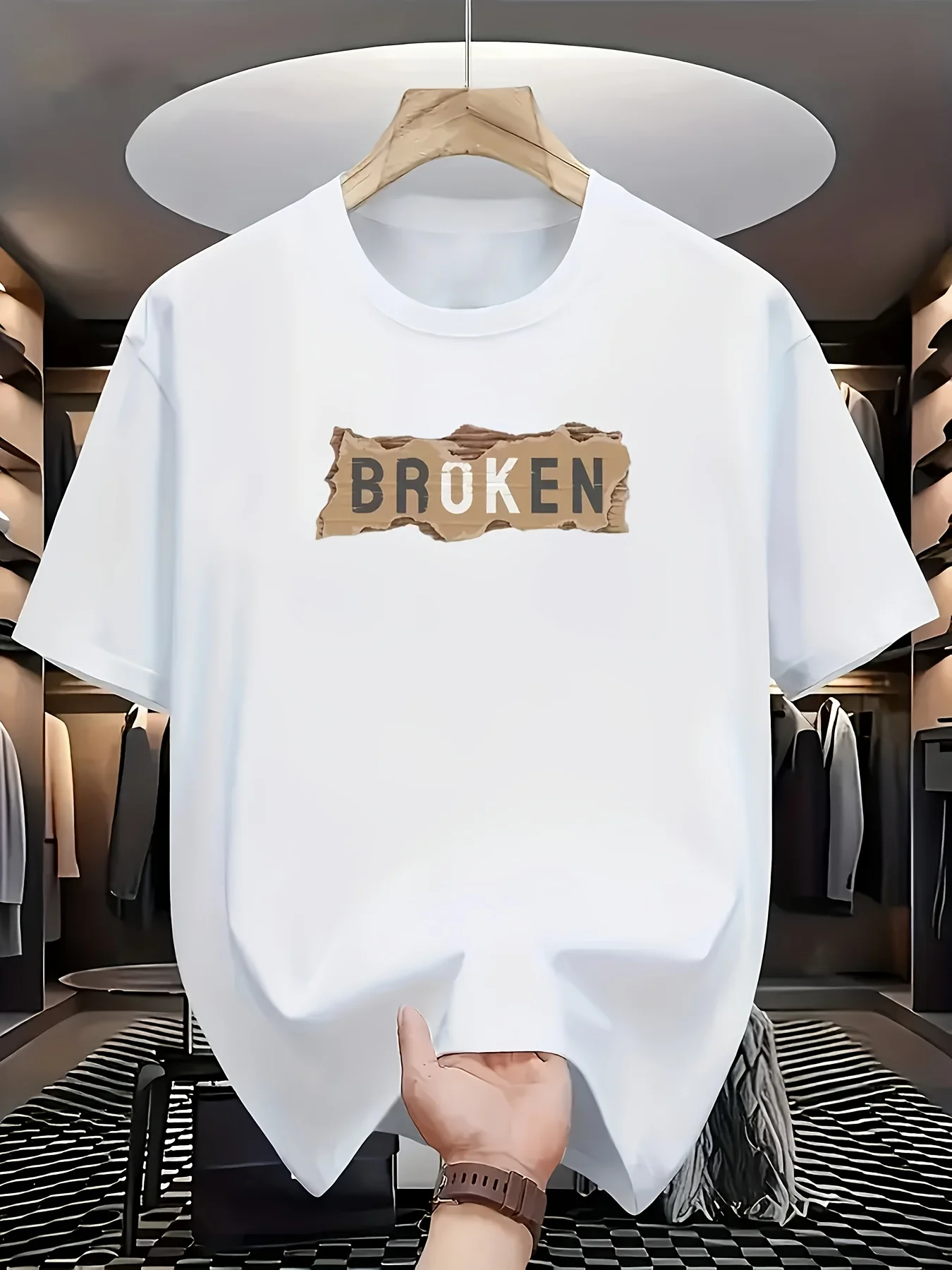 Men's casual short-sleeved shirt, outdoor daily short-sleeved shirt, running sports T-shirt, quick-drying and breathable T-shirt