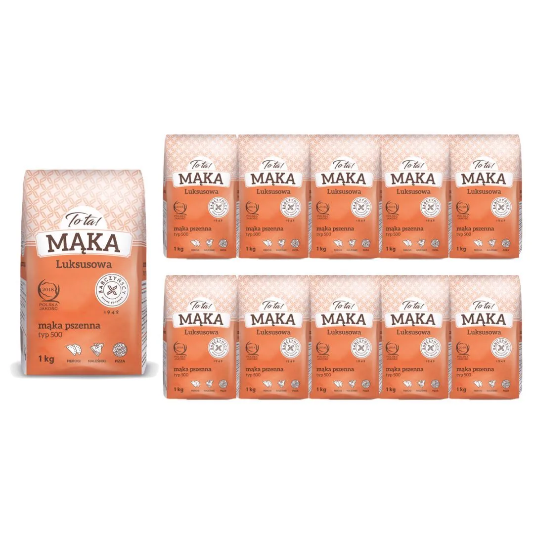 ¡Tota! Tipo de harina de trigo de lujo, 500, 1 kg x 10 piezas