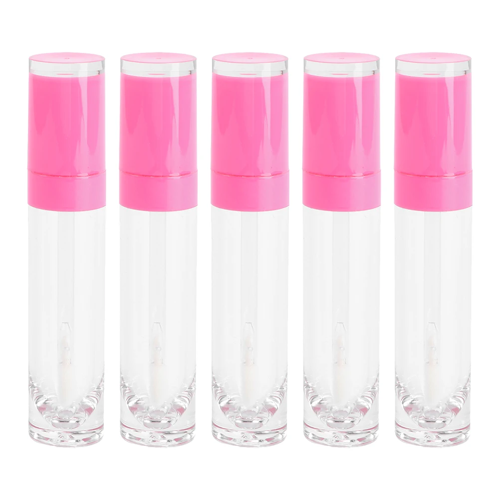 

5 Pcs Lip Gloss Containers Empty Plastic Bottles Small Size Lightweight Portable Refillable for Lip Liquid Oil Dye Suitable