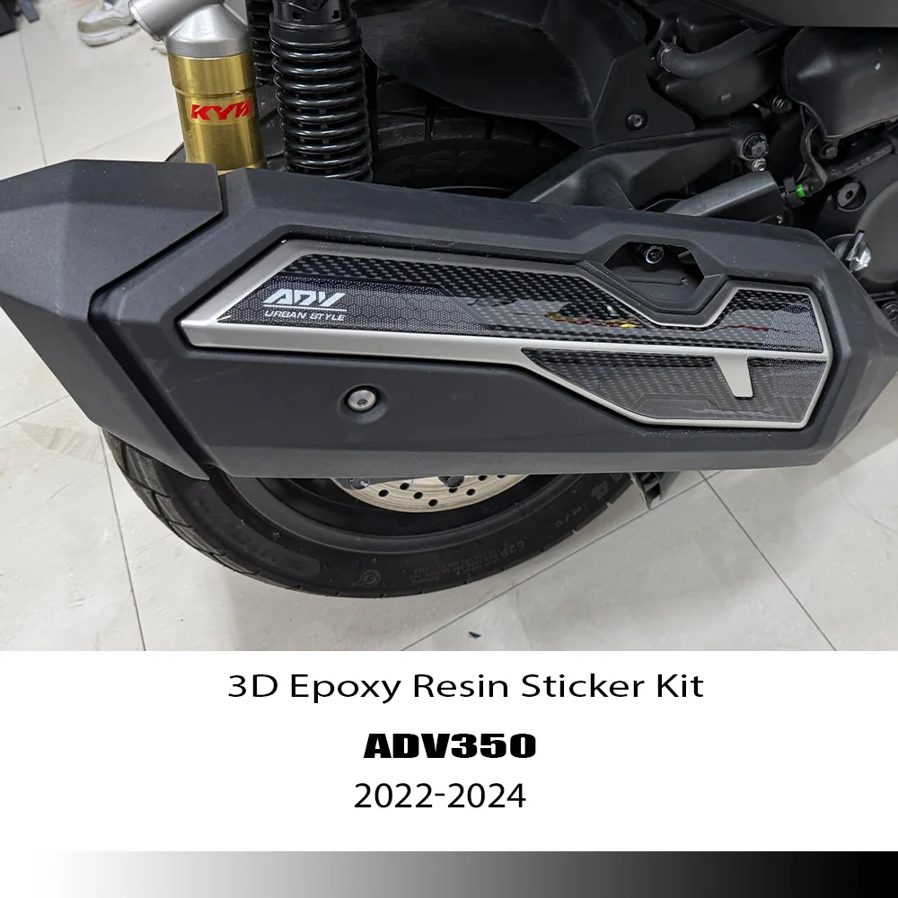 3D Gel Sticker Protection Crankcase Silencer For Honda ADV350 ADV 350 2022 2023 2024 Motorcycle 3D Sticker Accessories