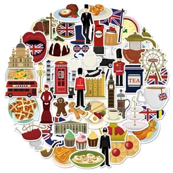 10/30/50pcs London Stickers Pack, Travel Theme Planner Decal for Notebook, Journal and Scrapbook, DIY Craft Decoration