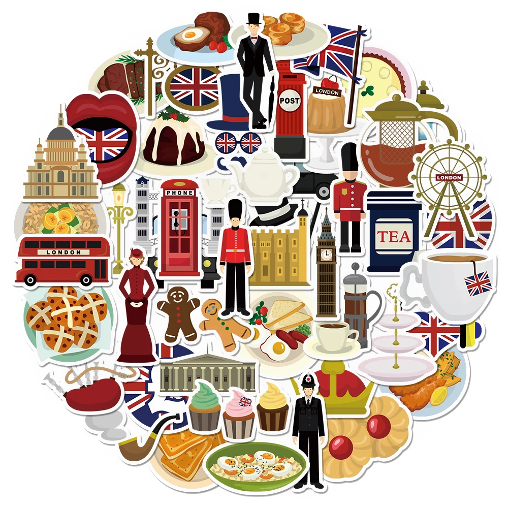 10/30/50 sztuk zestaw naklejek London, naklejka z motywem podróży do notesu, dziennika i albumu do scrapbookingu, dekoracja rękodzielnicza DIY