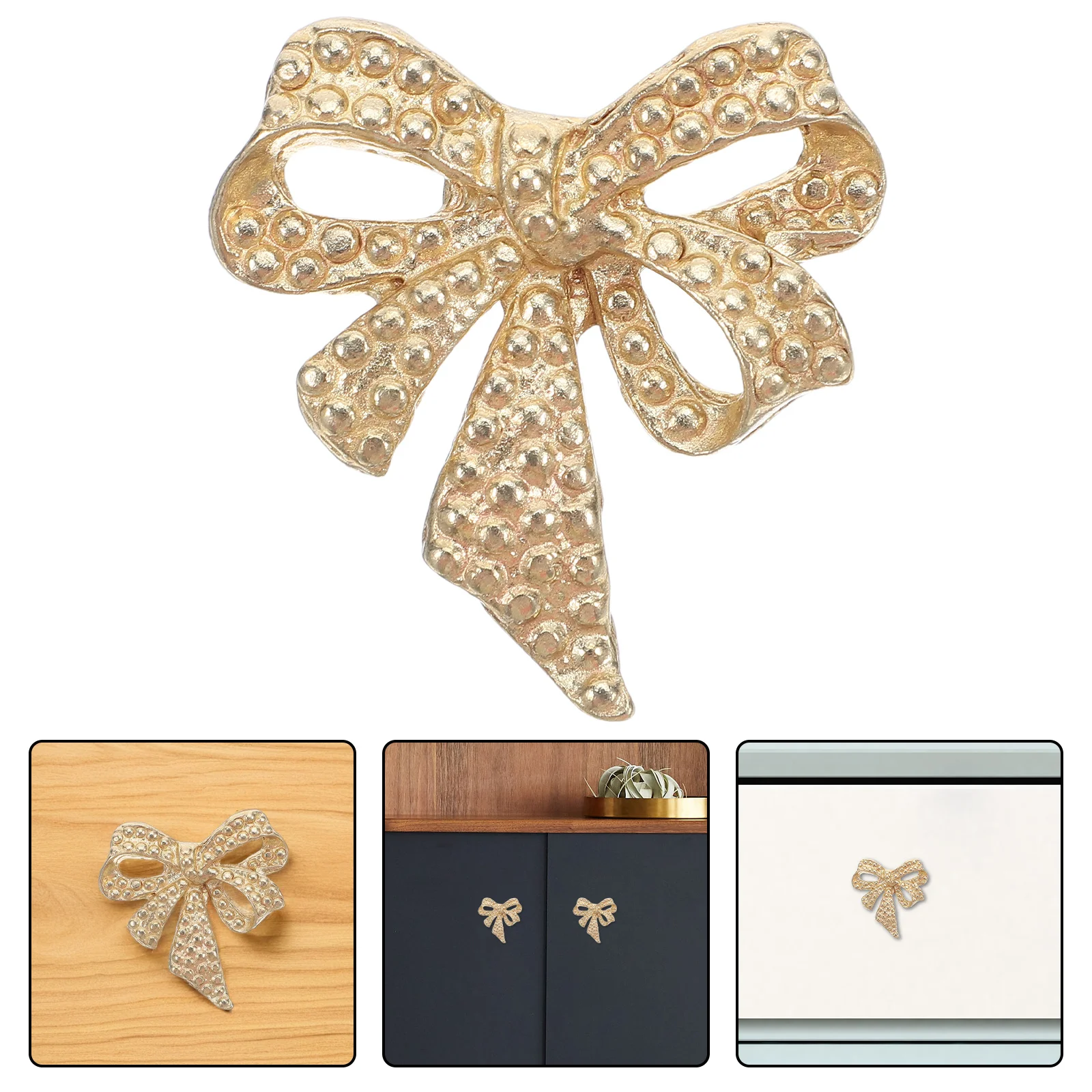 

Decorative Bow Knobs Solid Brass Cabinet Drawer Handle for Wardrobe Dresser Kitchen Shoe Cabinet Vintage Pulls