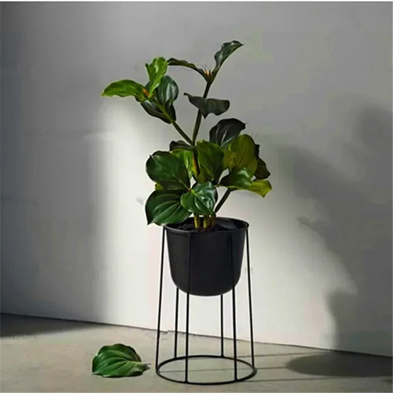 

Light Luxury Plant Stand Home Decoration Creative Metal Flower Pot Bracket Wrought Iron Flower Stand Stylish Rack