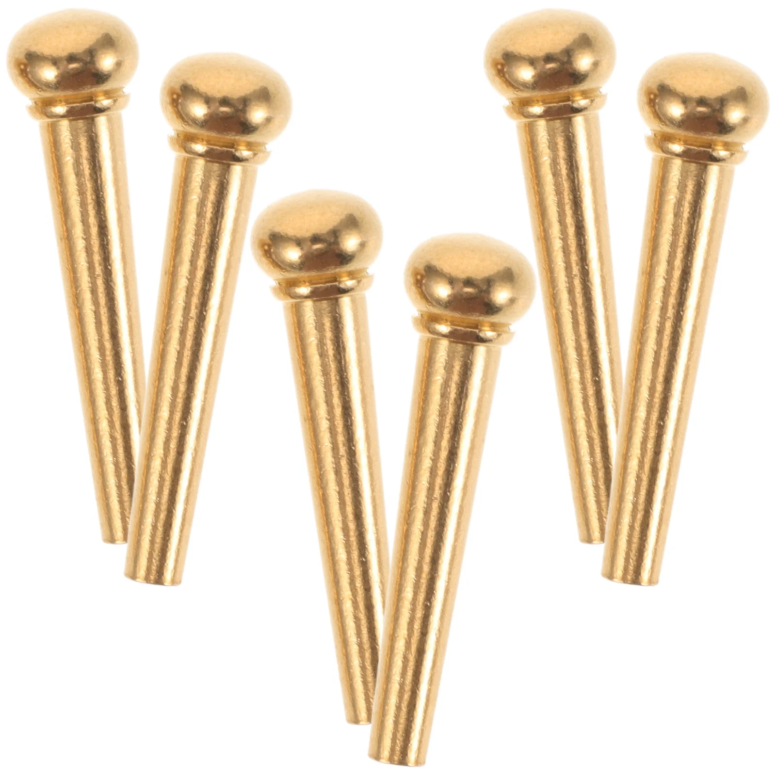 

6Pcs Copper Acoustic Guitar Bridge Pins Polished Wear-Resistant High Hardness Enhance Sound and Look for Folk Guitar