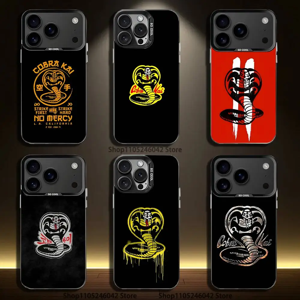 

C-Cobra Kai Snake Black Matte Shockproof CoverPhone Case For iPhone 17,16,15,14,13,12,11,Pro,XS,Max,Plus,Mini,SE4,E