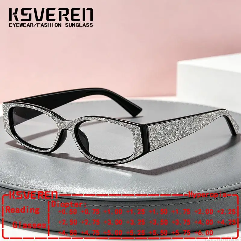Small Frames Square Anti Blue Light Reading Glasses Women New Optical Finished Presbyopic Eyewear Customize Prescription Lens