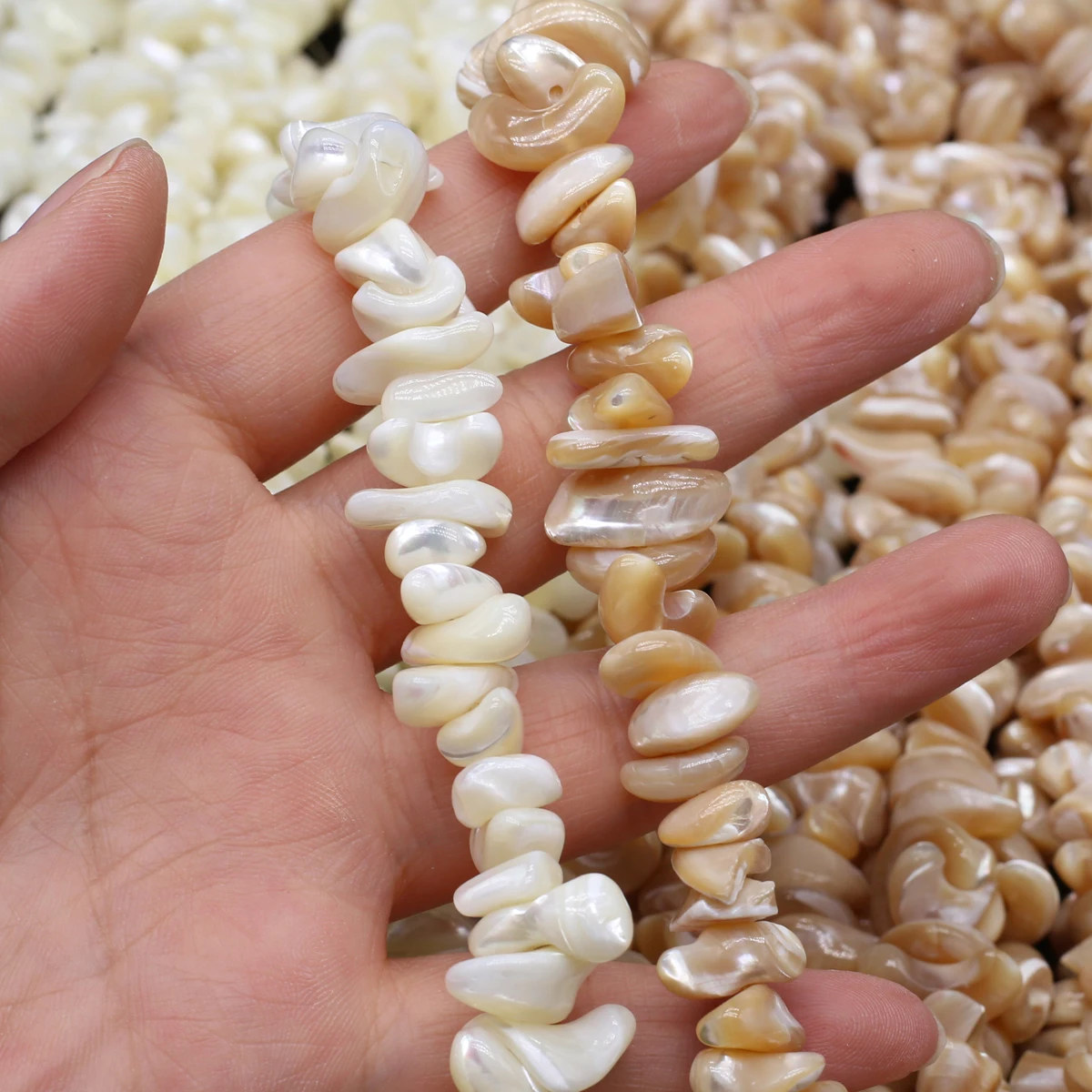 قذيفة الطبيعية غير النظامية فضفاض الخرز Charms DIY بها بنفسك النساء الرجال قلادة أساور مستلزمات صناعة المجوهرات اكسسوارات 13x14mm