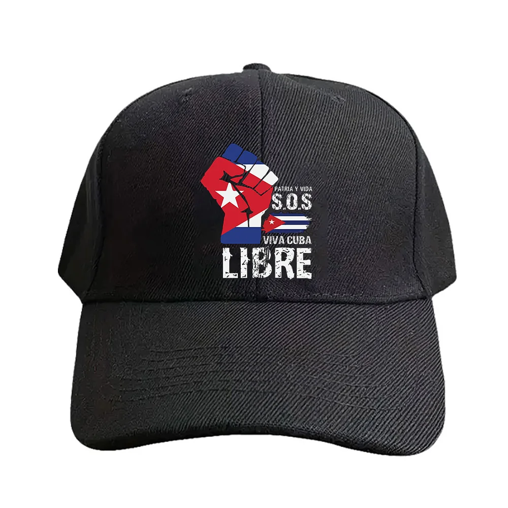 sos patria y vida viva cuba libre Woman Man Summer Baseball Cap Adjustable with Curved Brim Duckbill Cap Protection Sun Hats