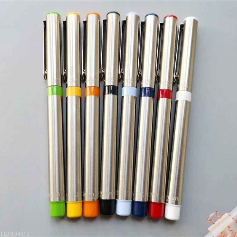 

Гелевые ручки из нержавеющей стали, Германия Schmidt 888F, роскошные ручки-роллеры с тонким наконечником, 0,7, черные сменные школьные принадлежности, офисные канцелярские принадлежности