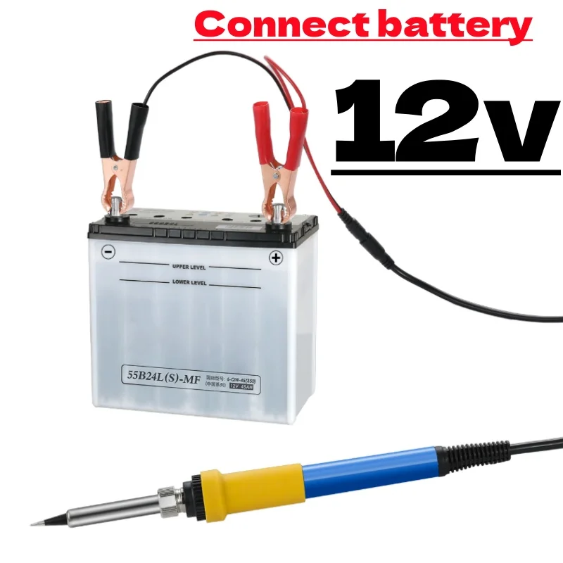 DC 12V Portable Soldering Iron Low-Voltage Car Battery 20W Welding Rework Repair Tool for Electronics Maintenance