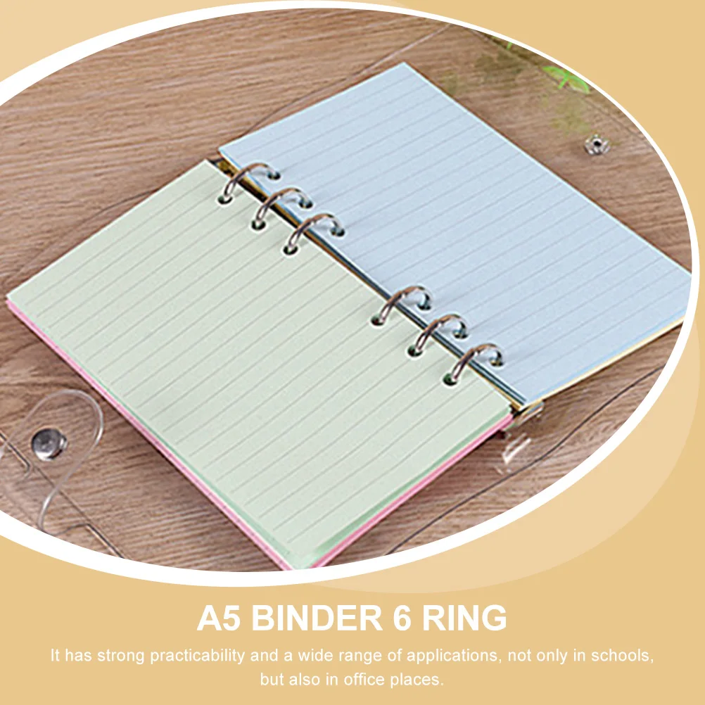 100 pezzi di ricariche per notebook a fogli mobili A5 inserti di carta staccabili scrittura liscia planner ricarica raccoglitore a 6 fori carta di ricambio