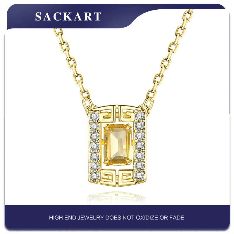 

2025 New Fashion High Luxury Ladies Gorgeous S925 Silver Multi-Style Square Gorgeous Diamonds Necklace Jewelry Gift ﻿