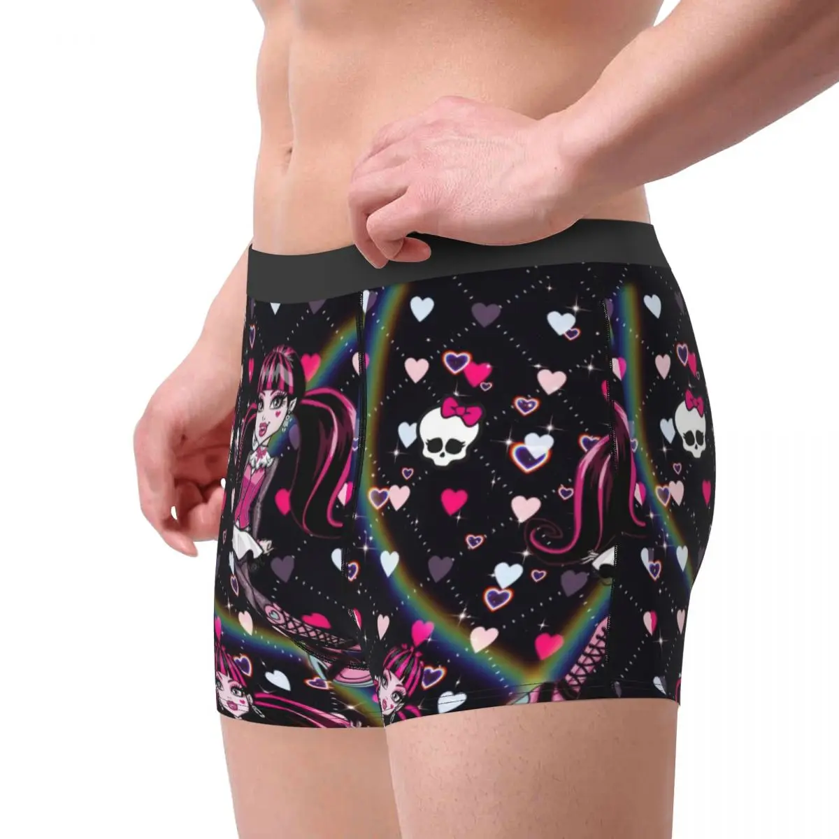 Anime Man Monster High Underwear Cartoon Funny Boxer Shorts Panties Male Soft Underpants Polyester Print