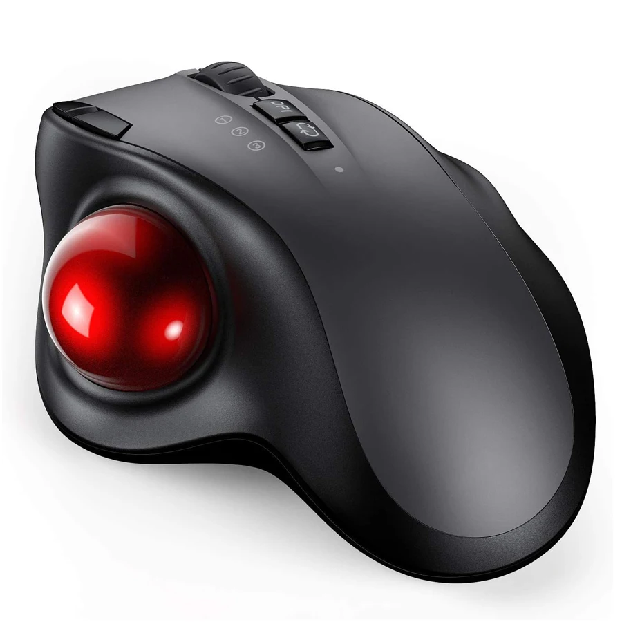 Trackball Wireless Mouse Rechargeable Bluetooth 2.4G USB Ergonomic Mice for Computer PC Android Windows 3 Adjustable DPI