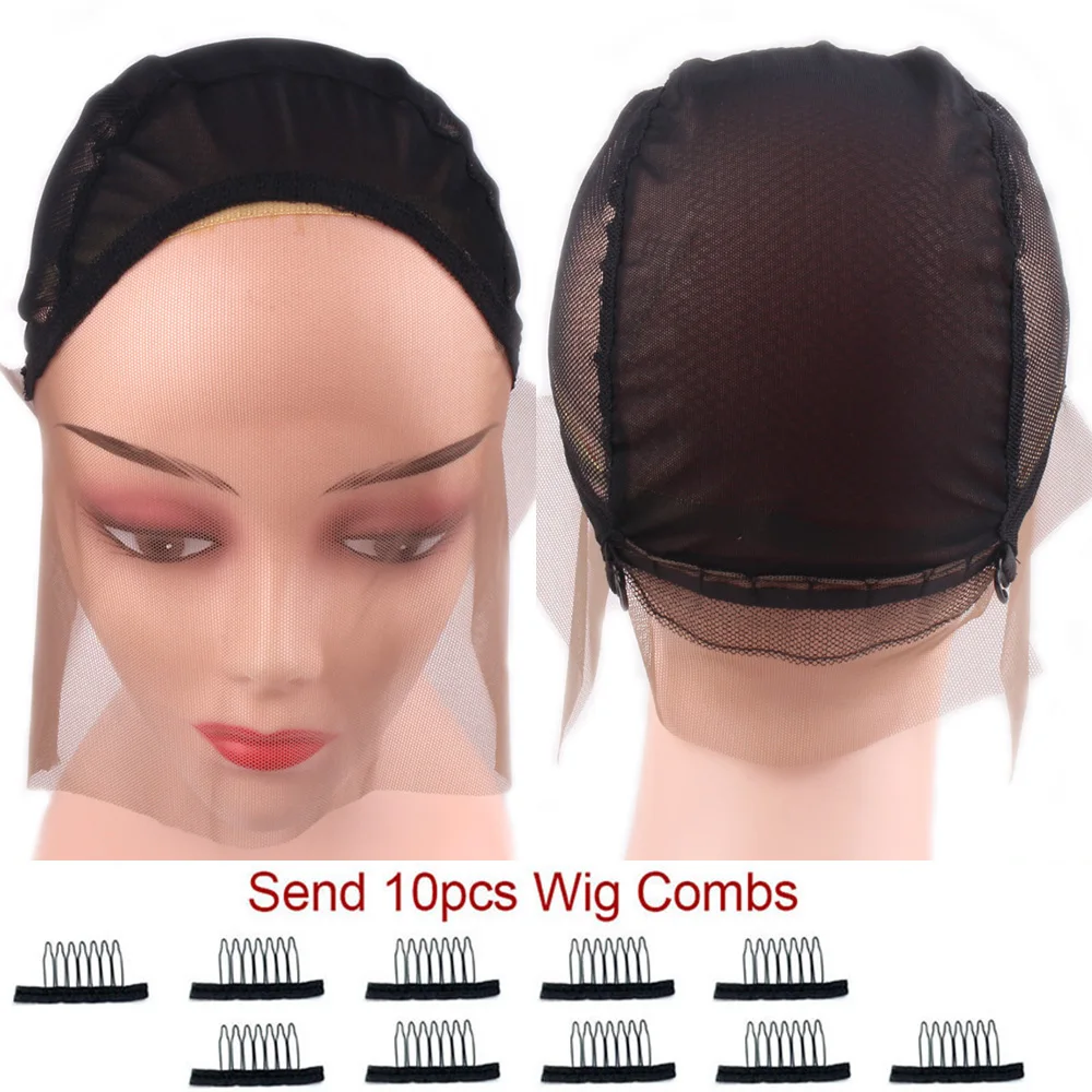 10-20pcs/Bag Headband Wig Cap wig making supplies edges hair wrap hair nets Swiss Lace Front wig caps for making wigs