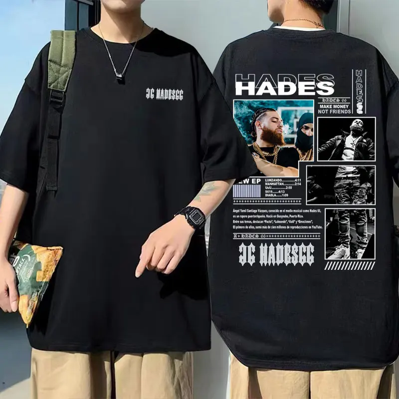 Rapper Hades 66 Make Money Not Friends Album Graphic T-shirts Men Women Fashion Hip Hop Crewneck Short Sleeve Oversized T Shirts