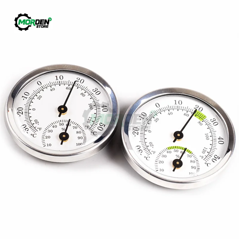 Mini Thermometer Metal Case Steam Sauna Room Thermometer Hygrometer Bath And Sauna Indoor Outdoor Used Hygrothermograph