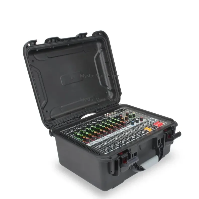 

GAX-HM80 Professional Dj Flight Mixer 8 Channel Hard Mixer case with Amplifier Integrated High-power Audio Set for Outdoor Stage