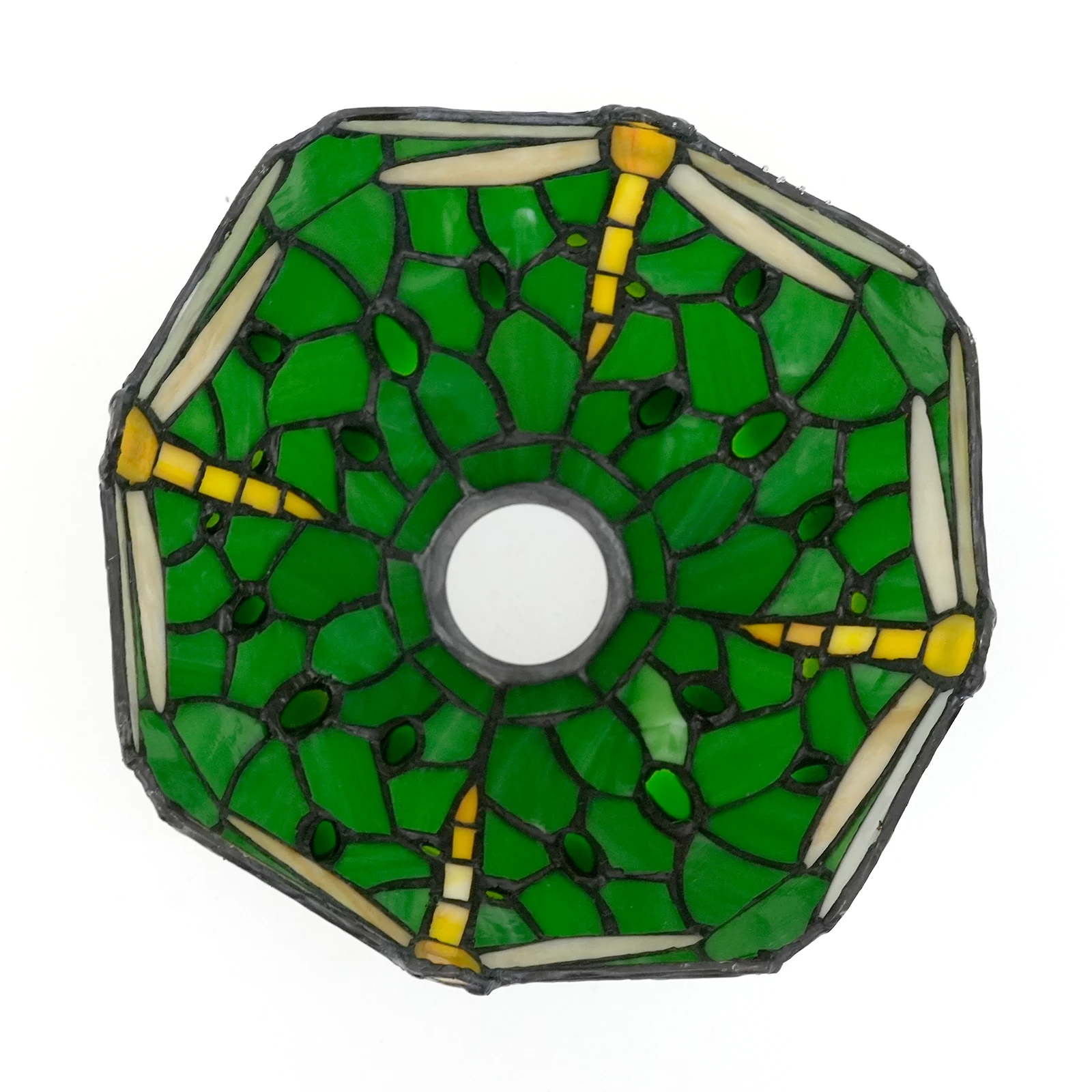 Stained Glass Lampshade, 8\' Green Dragonfly Handmade Lampshade, Suitable for Chandelier Wall Lamp Replaceable Pendant Lamp Shade