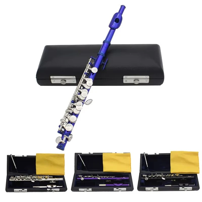 

Hot Sale Metal Wind Instruments Sales 16 Hole E Key High Quality C Tone Professional Color Cupronickel Piccolo