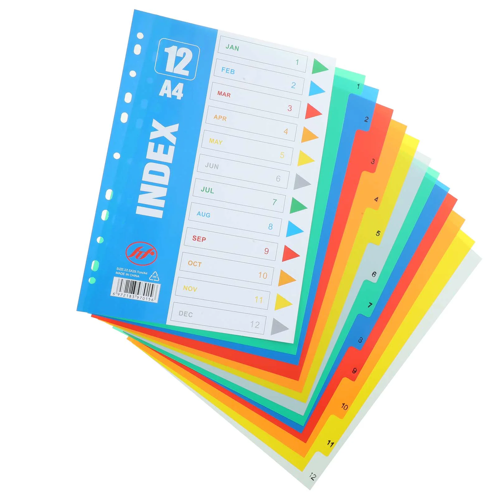 Index Separator Page A4 Notebook Dividers Binder With Tabs File Separators For Clips Pluggable