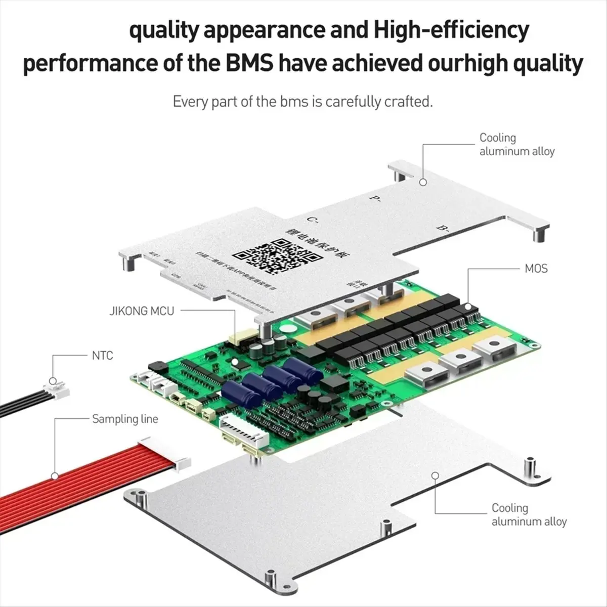 【ELEVATE LIFE】JK-B1A8S10P+4.3 Display Lifepo4 Li- Lto Battery 200A Active Balancer Smart 4S-8S 12V/24V Active Balance Current