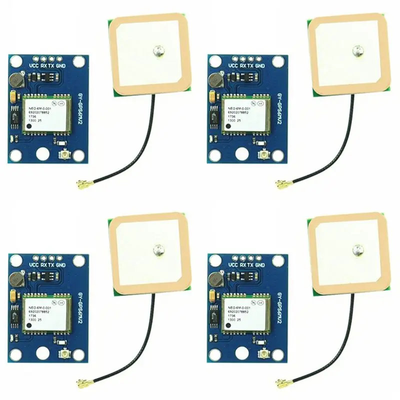 4X GY-NEO-6MV2 NEO-6M GPS Module With Flight Control EEPROM MWC APM2.5 Large Antenna