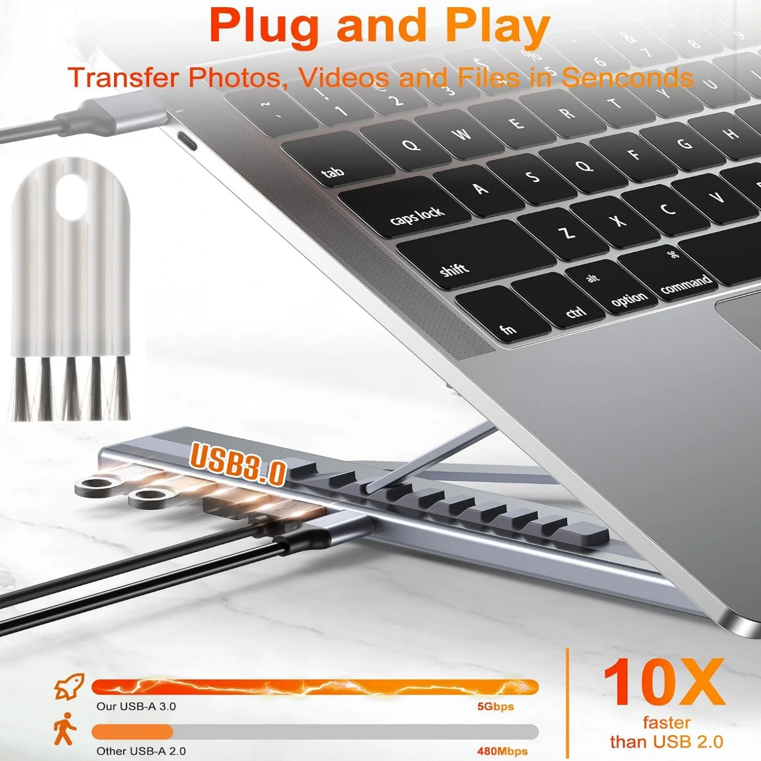 Base para portátil con conexió - Laptop Stand Dock Aluminum reseña y precio