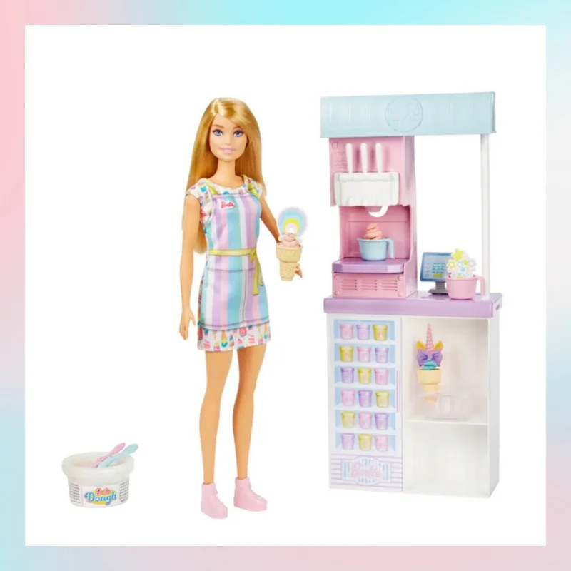 

Лидер продаж, натуральный набор мороженого Барби, украшение для рабочего стола, милая кукла, высокое качество, модные детские игрушки, подарок на праздник