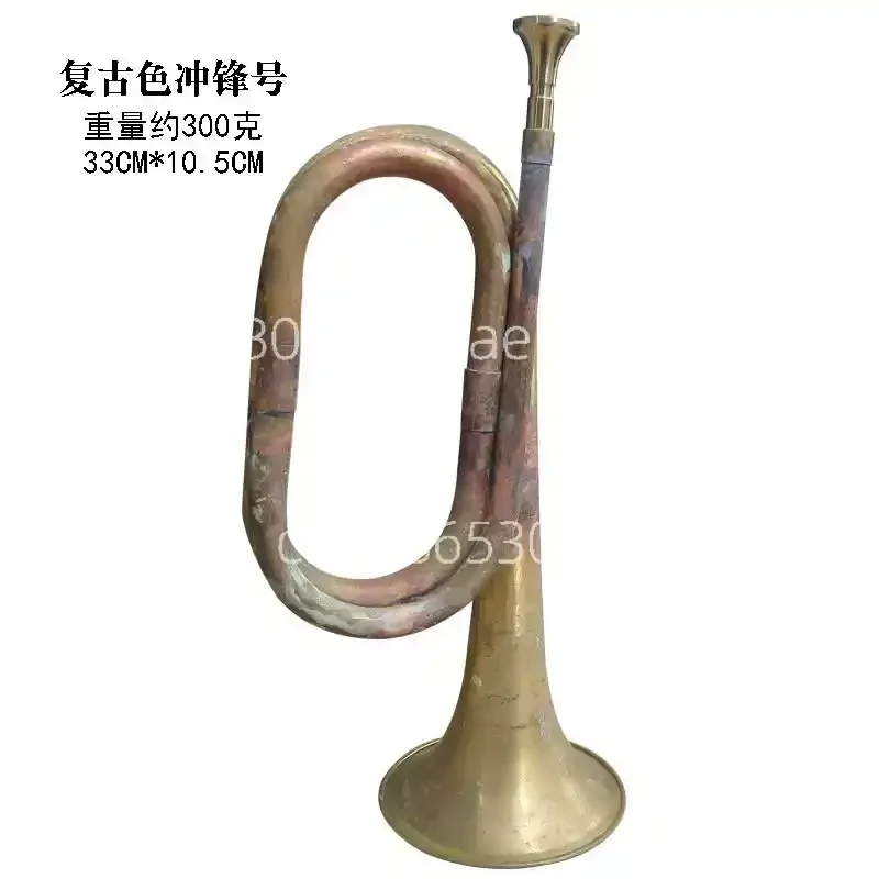 Cavalry Trumpet Western Winds Instrument Musical Instrument Brass Bugle Blowing Bugle for Band Beginner Cavalry Kids Children