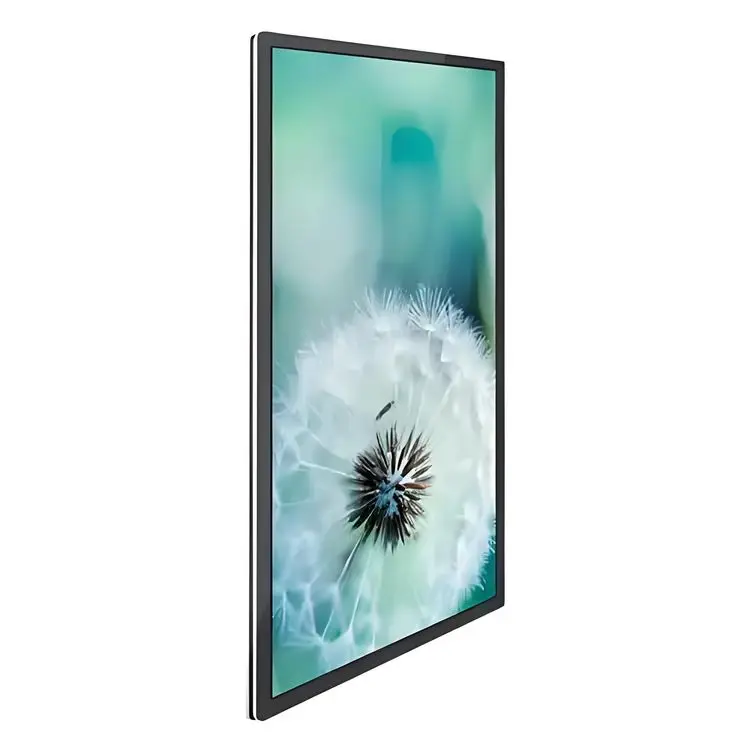 Wooden Frame LCD Backlit Digital Photo Frame WiFi Smart Control High-Resolution 1920x1080 for Museum Gallery Art Display