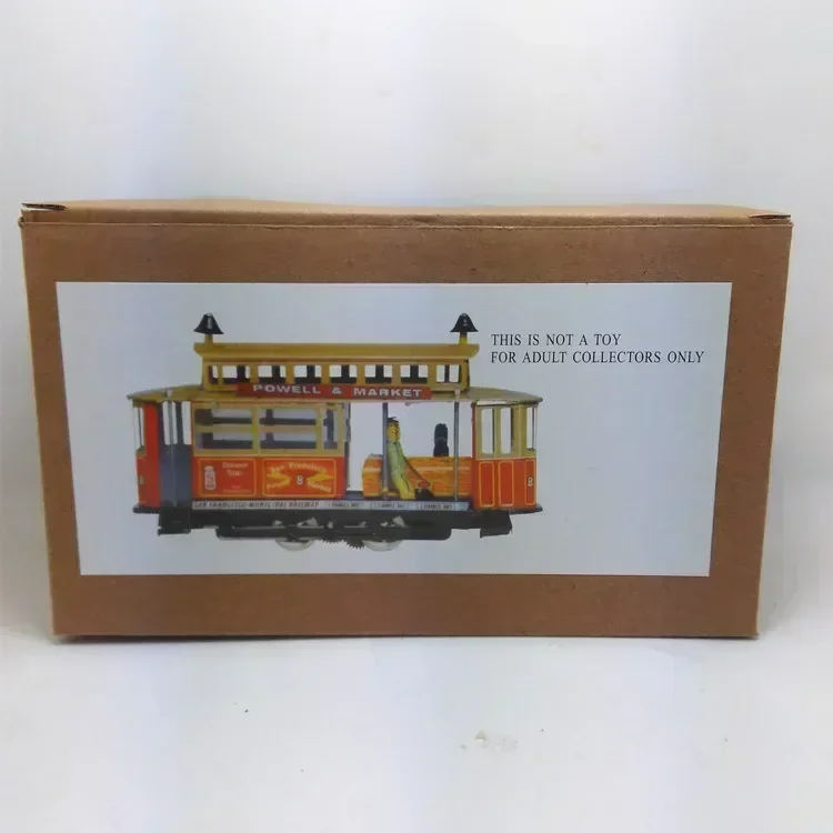 

Metal Tin Los Angeles trolley Adult Collection Retro figure Mechanical Clockwork model Wind up toy birthday gift