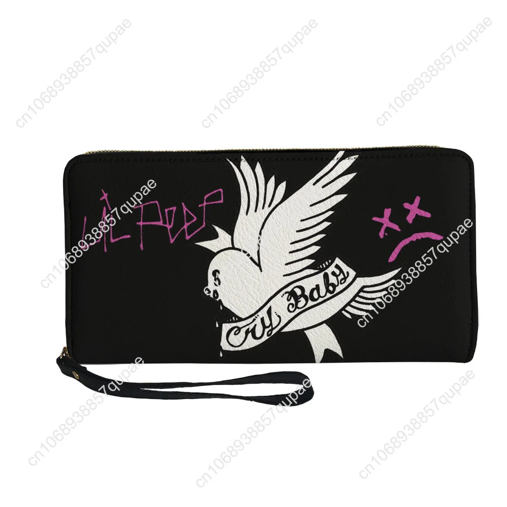Harajuku Lil Peep محفظة مخصصة محفظة الهيب هوب مغني الراب رجل إمرأة سستة طويلة محافظ مزدوجة طباعة المحمولة المحفظة شنطة هدايا #3