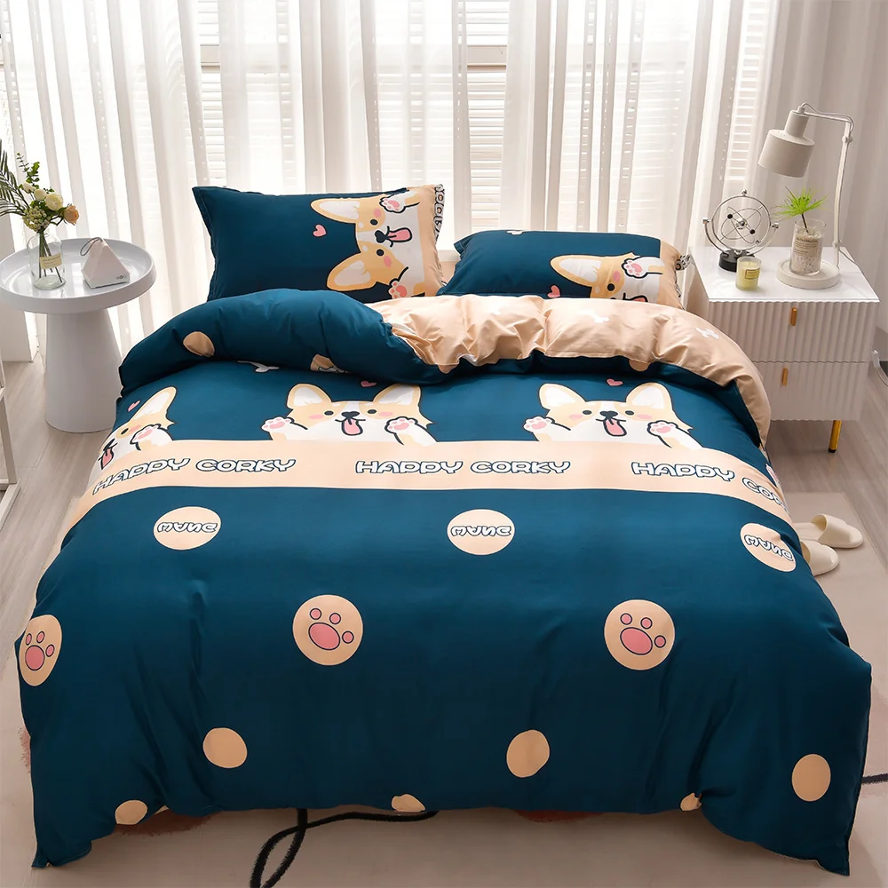 YanYangTian Kawaii Bedding set four-piece christmas Decoration duvet cover 200x230 bed linen king size quilt cover Bed cover