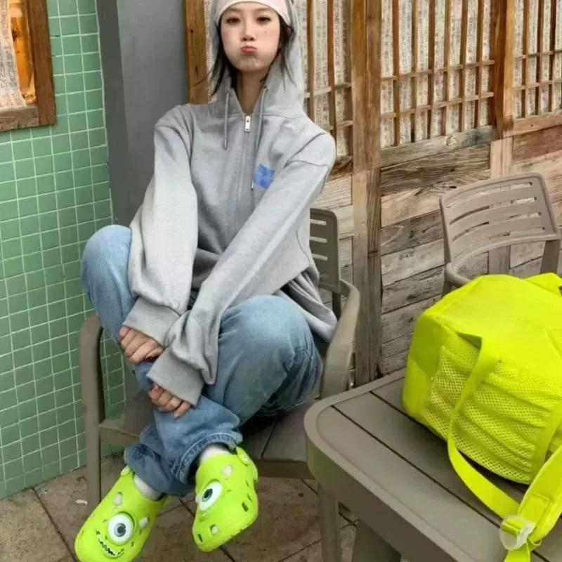 

Childrens Summer Anti-Slip Sandals Breathable Hole Slippers Casual Beach Shoes Comfortable Monster Big Eyes Footwear for Outdoor
