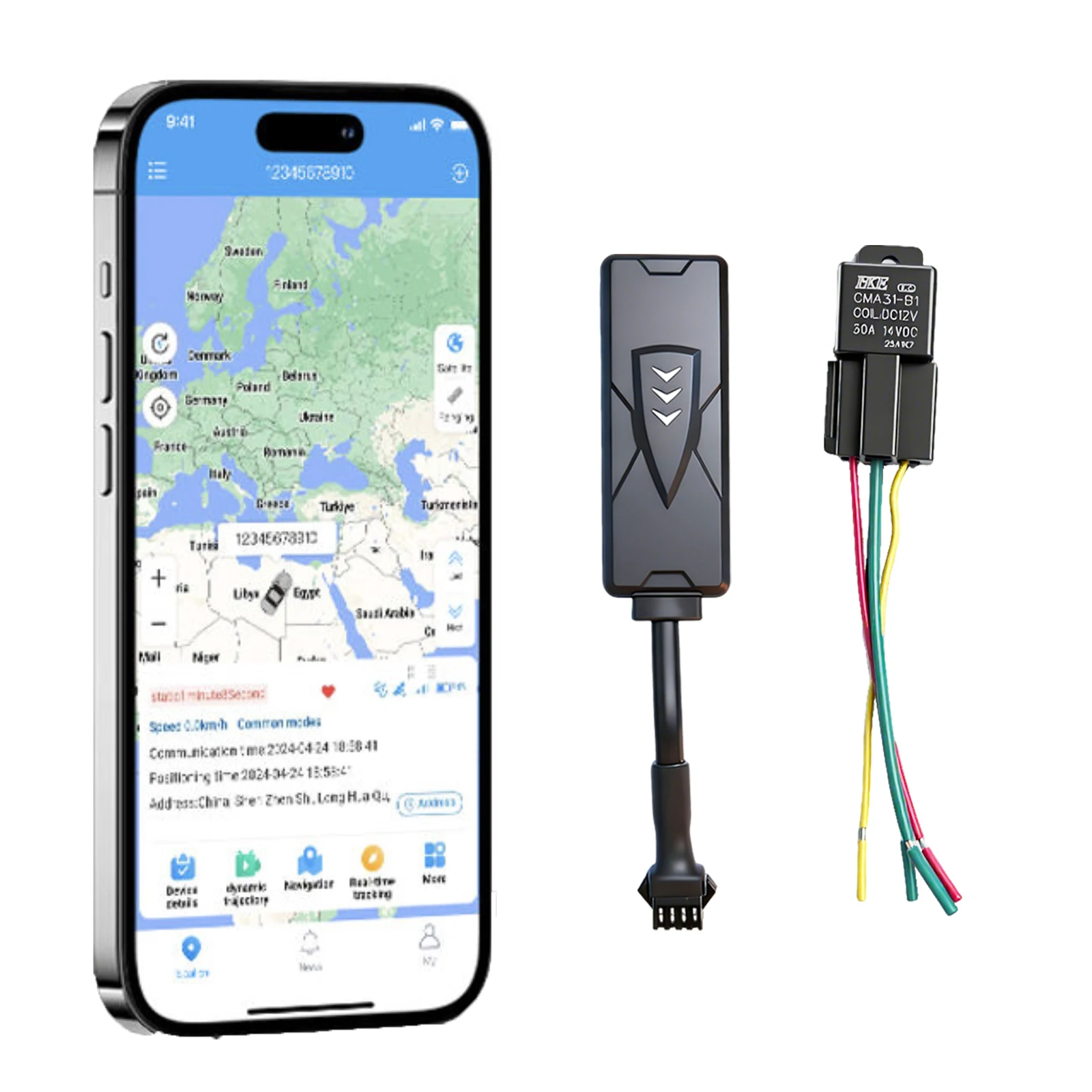 4g Vehicle Gps Tracker Wired Beidou System for Car, Motorcycle, Electric Vehicle, Truck Fleet Management, Oil and Power Cut-Off, Smart Traffic