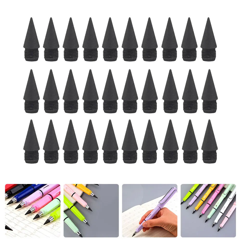 25Pcs Smooth Writing Pencil Nibs Inkless Refill Core for Journals Notebooks Long Retained Handwriting Everlasting Pencil
