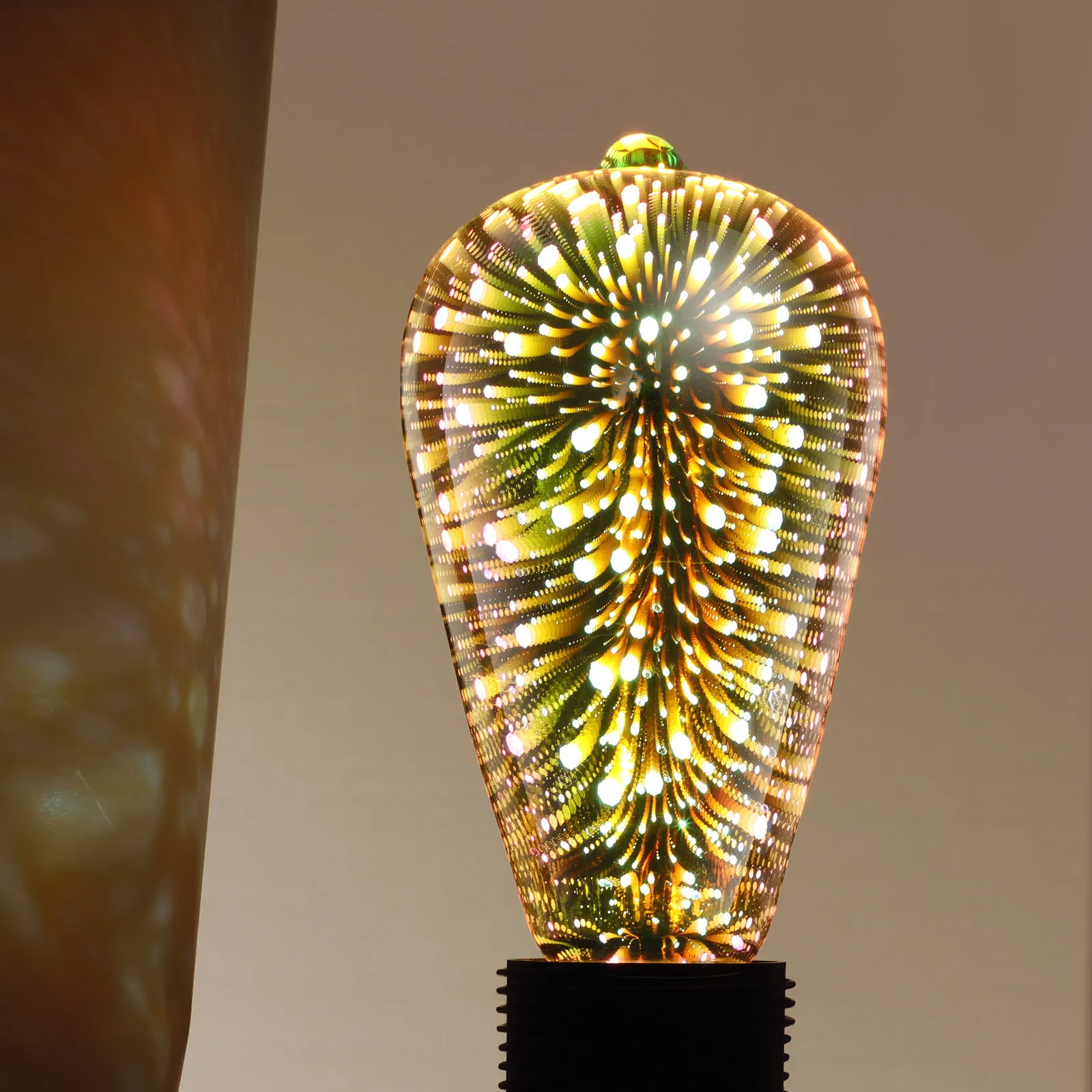 

Ослепительная 3D-светодиодная лампа-украшение из стекла с теплым светом для дома, вечеринок, дней рождения, праздников, подарков