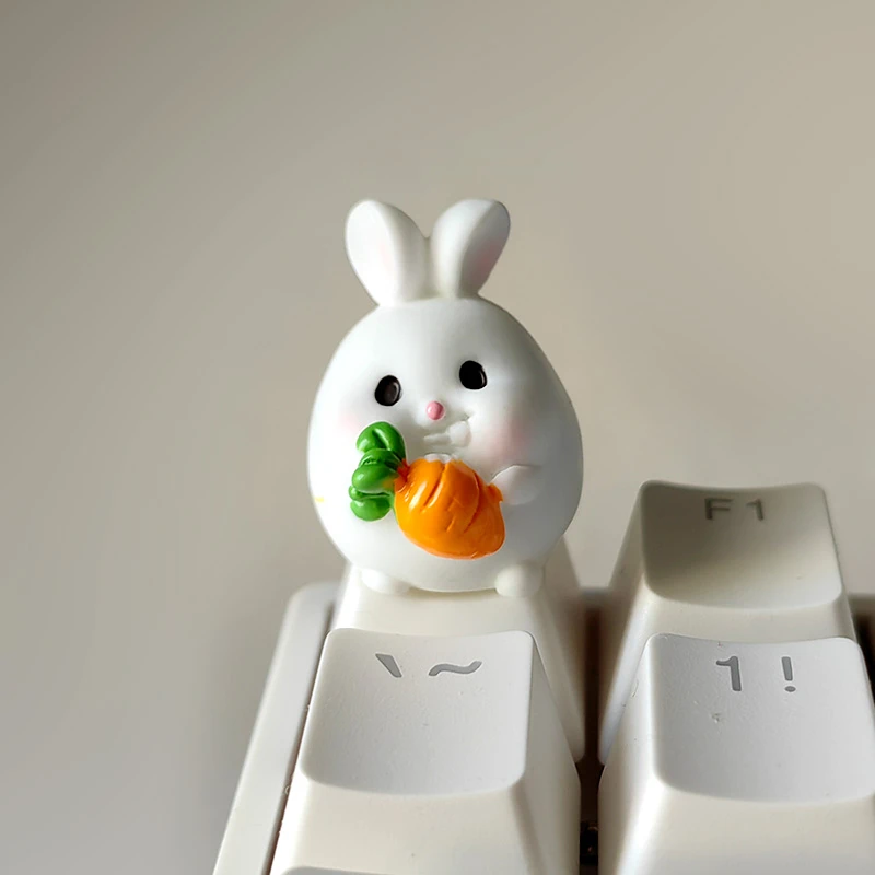 Teclas con personalidad, bonitas teclas de conejo de dibujos animados para teclado mecánico, teclas decorativas